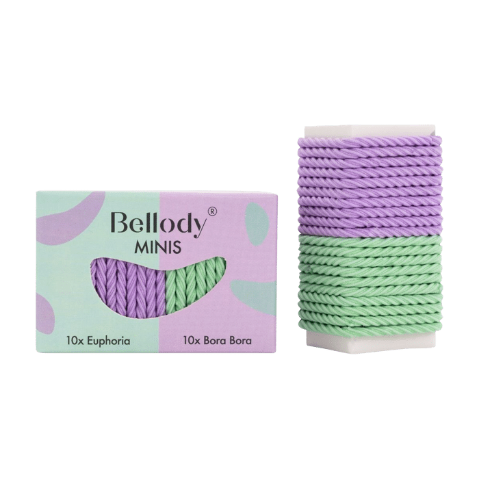 Bellody Mini Haargummis Mint/Violet 20 Stück